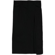 요지야마모토 사이드 슬릿 데님 맥시 스커트