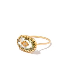 파스칼몽부아쟁 에이미 9K 옐로 골드 다이아몬드 자수정 링