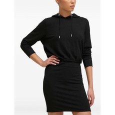 DKNY 긴소매 후드 미니 드레스