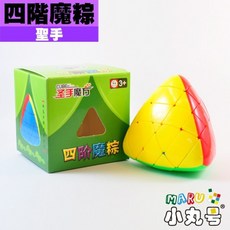小丸號方塊屋【聖手】四階魔粽 彩色免貼紙 4x4 趣味 異形 魔術方塊 粽子款 端午, 1個, 四階魔粽