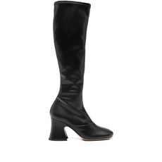 끌로에 재니스 블록 힐 롱 부츠 8mm