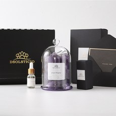 DSOLSTICIO 水晶擴香石, 1個, 紫水晶+英國梨與小蒼蘭