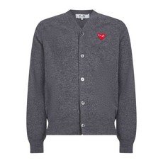 꼼데가르송플레이 버튼 하트 로고 가디건