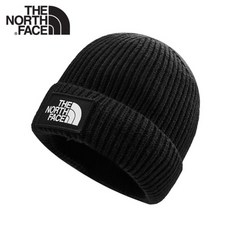 The North Face LOGO BOX CUFFED BEANIE 保暖針織帽, 黑