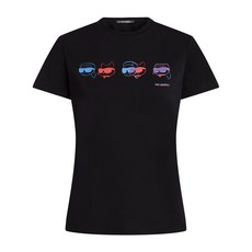 칼 라거펠트 프린트 티셔츠