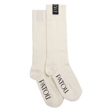 파투 로고 골지 양말