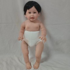 仿真娃娃 兒童服裝模特 拍照道具 換裝打扮玩具 重生娃娃 領養娃娃 仿真bb 小寶寶禮物, 1個, 68釐米如圖裸娃
