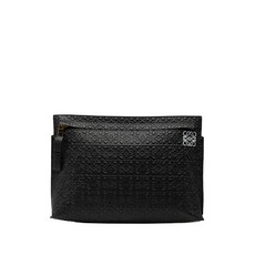 로에베 중고 2014 Embossed Anagram Leather Repeat T clutch bag