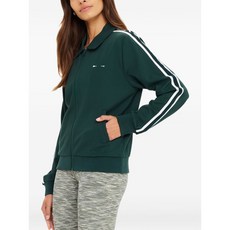 업사이드 스트라이프 디테일 지퍼 프런트 재킷