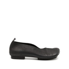 우마왕 비대칭 토 레더 발레리나 슈즈