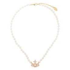 비비안웨스트우드 미니 바스 릴리프 펄 디테일 네크리스