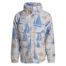 빔즈플러스 노티컬 프린트 후드 재킷