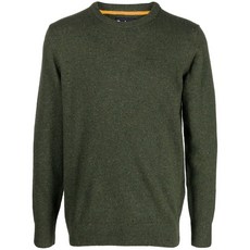 바버 파인 니트 골지 트리밍 스웨터