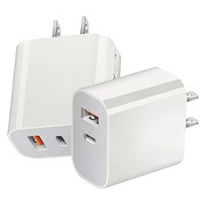 JS購物 豆腐頭 Type-C USB 適用於iPhone 15 14 13 12 11 XR XS SE3, 白色, 1個, PD+QC3.0充電器