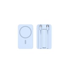 MagSafe 自帶線行動電源 20000mAh 無線磁吸 PD快速充電 迷你輕巧 藍色, 20000mAh閃充(藍), 藍, MINI