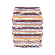 미쏘니 중고 지그재그 패턴 미니 스커트