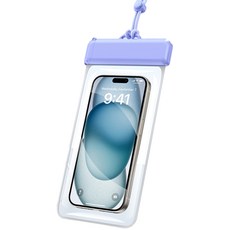CEYYR 手機防水袋 IPX8級觸控透明套 適用7.2吋以下手機, 紫色 原相機畫質 | 高畫質拍照 觸屏超靈敏, 1個