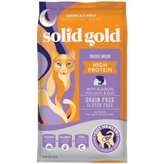 Solid Gold 素力高 無穀 深海藍鱈 全齡貓 貓飼料5.44kg, 1個, 5.44kg, 比目魚