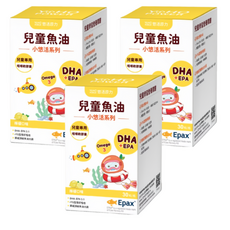 悠活原力 兒童魚油 咀嚼軟膠囊 檸檬口味, 940mg, 30顆, 3個