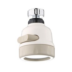 ABS 360度旋轉萬用節水器 水龍頭省水器 適用多數水龍頭 白色, 1個