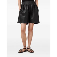 올세인츠 알라 레아 밴딩 웨이스트 레더 쇼츠