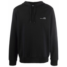 A.P.C. 로고 프린트 드로스트링 후디