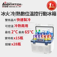 【安伯特】冰火 雙制冷/熱型 數位溫控車用行動冰箱 18公升汽車迷你小冰箱(贈變壓器) 車載 露營