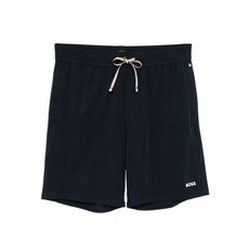 보스 로고 프린트 파자마 쇼츠