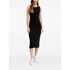 DKNY 골지 텍스트 디테일 미디 드레스