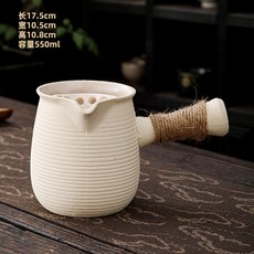 Shark家具 圍爐煮茶白泥罐罐家用小號碳爐乾燒壺茶烤奶茶壺 戶外罐罐壺耐高溫, 1個, 雲止壺白色550ml可乾燒