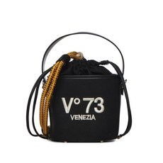 V°73 로고 자수 버킷 숄더 백