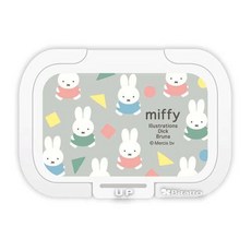 Bitatto 日本製 miffy 掀蓋式濕紙巾蓋 重覆黏貼, 1個
