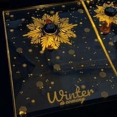 露營幫 IGT 發光桌板 壓克力 導光桌板 戶外野營桌, 1單位-雪花款