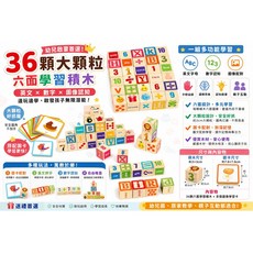 36顆六面學習積木 附贈圖卡 認知學習, 1個