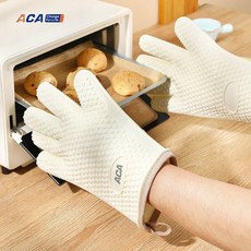 ACA 廚房隔熱手套 烤箱烘焙防燙耐高溫, 1只, ACA品牌直銷:, 五指隔熱 藍色 1只, 五指隔熱 藍色