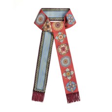 라 더블제이 플로럴 패턴 프린지 스카프