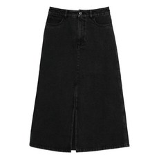 A.P.C. 슬릿 프런트 데님 미디 스커트