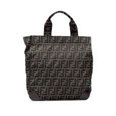 펜디 중고 1998 주카 캔버스 쇼핑 토트 백