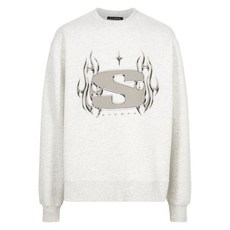 스탬프D 크롬 플레임 크루 넥 스웨트셔츠