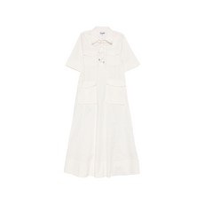 가니 레이스업 포켓 드레스