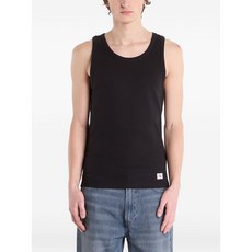 캘빈클라인 진 2X2 골지 배지 탱크 탑