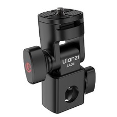 Ulanzi LA04 燈架轉接支架 CNC鋁合金製 1/4螺絲接口 冷靴快拆 180度俯仰 L121 補光燈 王冠, 1個