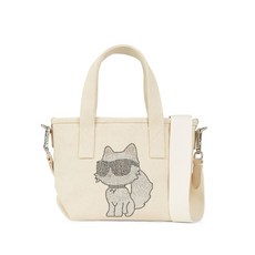 칼 라거펠트 캣 모티프 토트 백