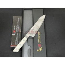 工具家達人 三昧 Mcusta 牛刀 三德刀 料理刀 主廚刀 西餐刀 菜刀 日本製 HKC-3003D 白色柄, 1個, 三昧 180mm牛刀,三昧原產利度