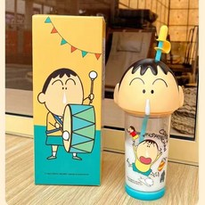 蠟筆小新 Tritan 吸管水壺 500ml, 1個, 阿呆500ml