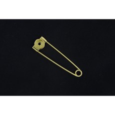 沐錦 飾品材料DIY 單孔銅片款銅線大別針 大胸針 圍巾別針 @10入, 1個, 1.3*49MM,(銅胚)10入/盒, 銅胚