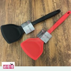 不沾鍋矽膠鍋鏟 黑色/紅色, 1個, 黑