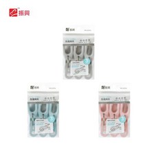 振興 強力衣夾, JO374 防風杆夾 顏色隨機發1個, 1套