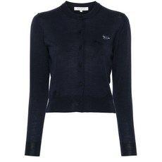 메종키츠네 로고 자수 울 가디건