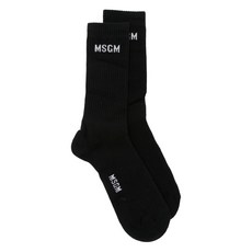 MSGM 로고 자카드 코튼 혼방 양말